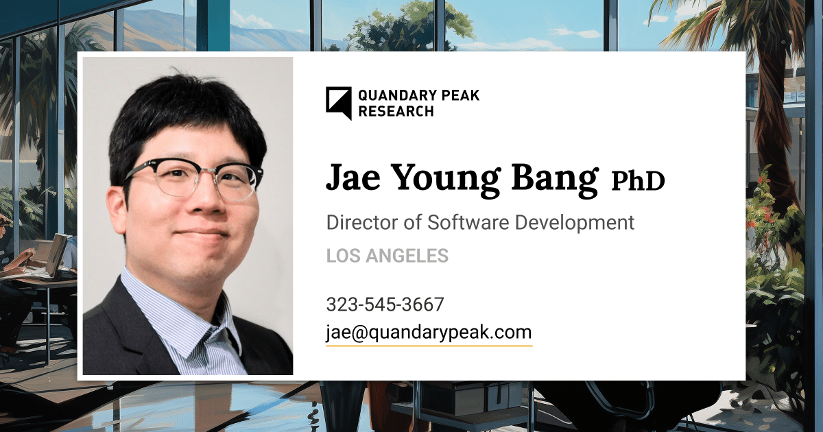 Jae Young Bang | Director of Software Development