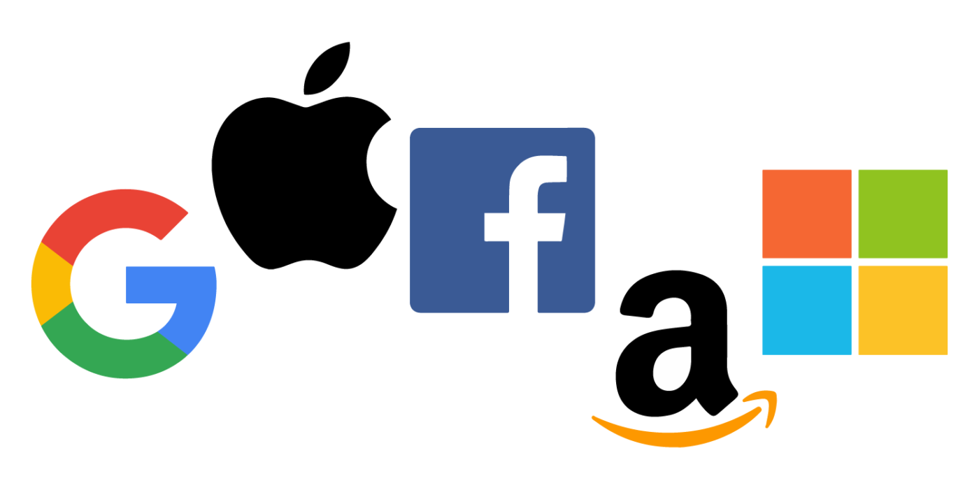 Bouncing logos of tech companies