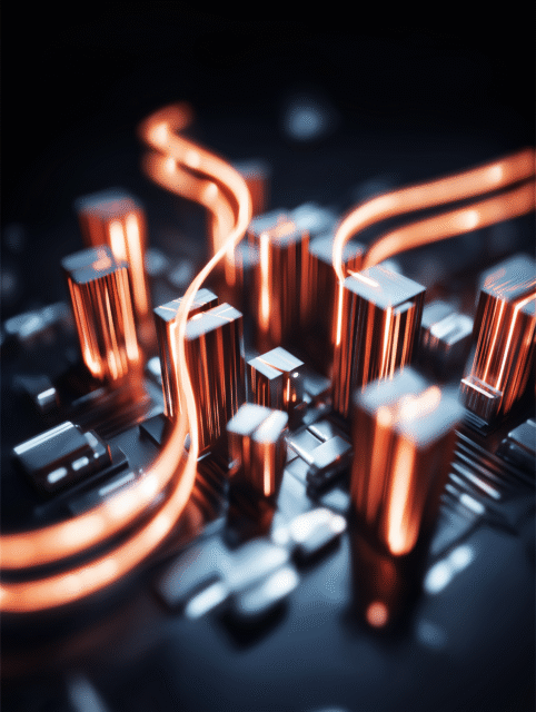 abstract rendering of digital signals transmitted by mobile networks