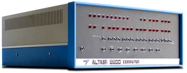 Front view of a Altair 8800 computer
